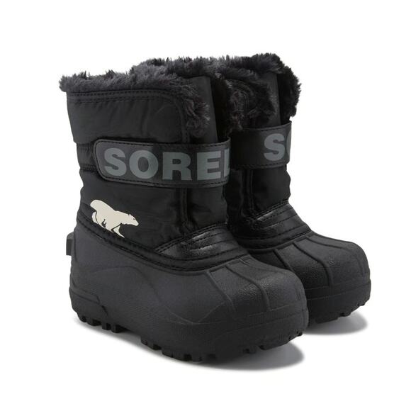 Sorel Other - Sorel Toddler 6 Snow Commander Waterproof Boots Hook n Loop Fur Lined Little Kid